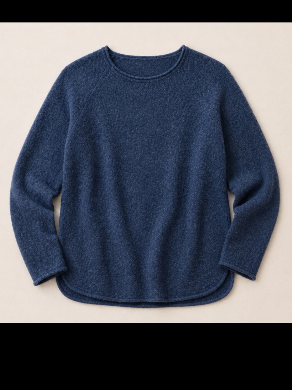 Lusso 100% Cashmere Blue Sweater Woman Large Soft Lightweight Knit Pullover FLAW